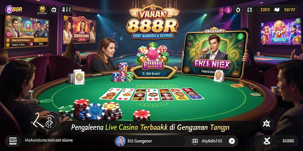 Tampilan menarik dari gameplay Live Casino 888R.