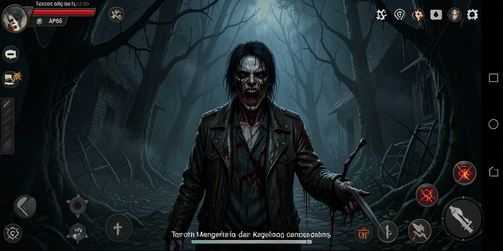 Screenshot menampilkan suasana mencekam dalam gameplay API66.