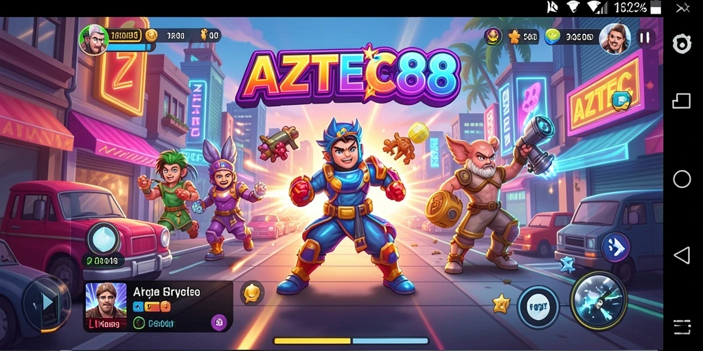 Tangkapan layar AZTEC88 menampilkan aksi seru dalam permainan Arcade.
