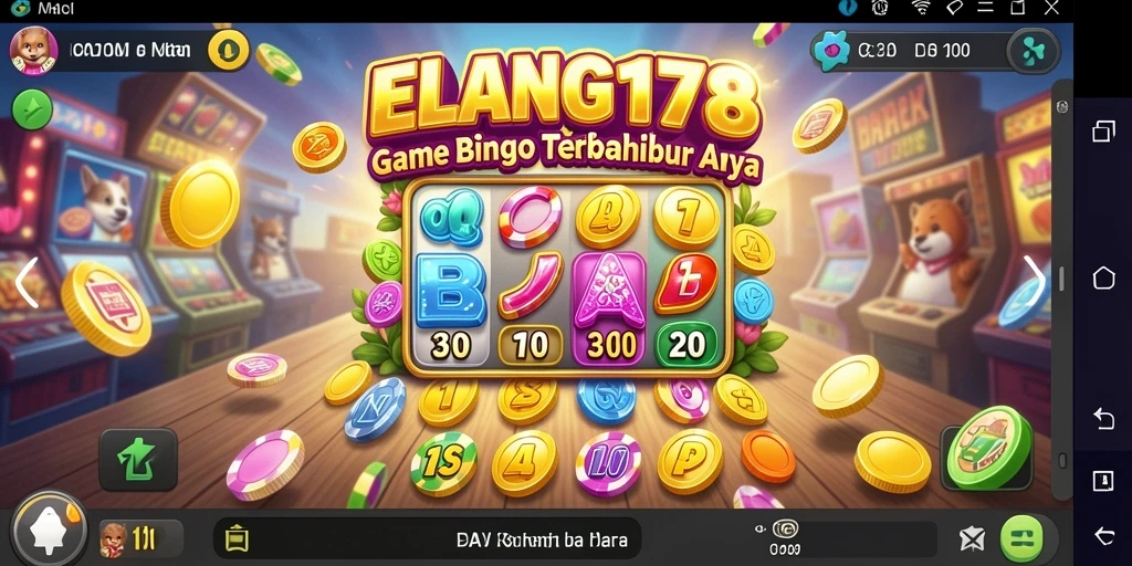 Tampilan seru dari gameplay Bingo ELANG178 yang penuh warna.