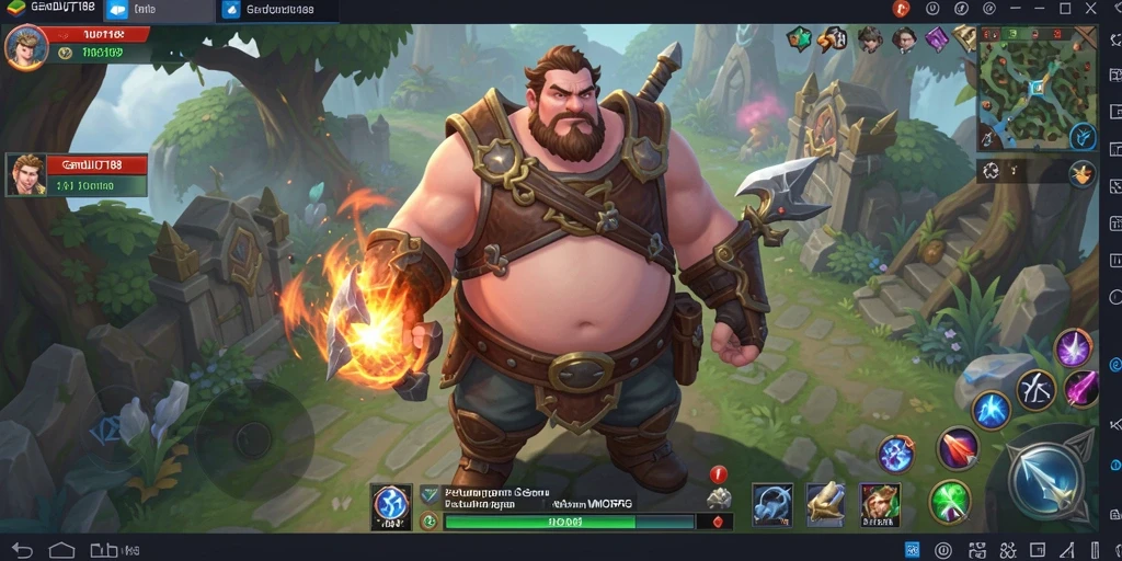 Tangkapan layar menampilkan pertarungan mendebarkan dalam game MMORPG GENDUT188.