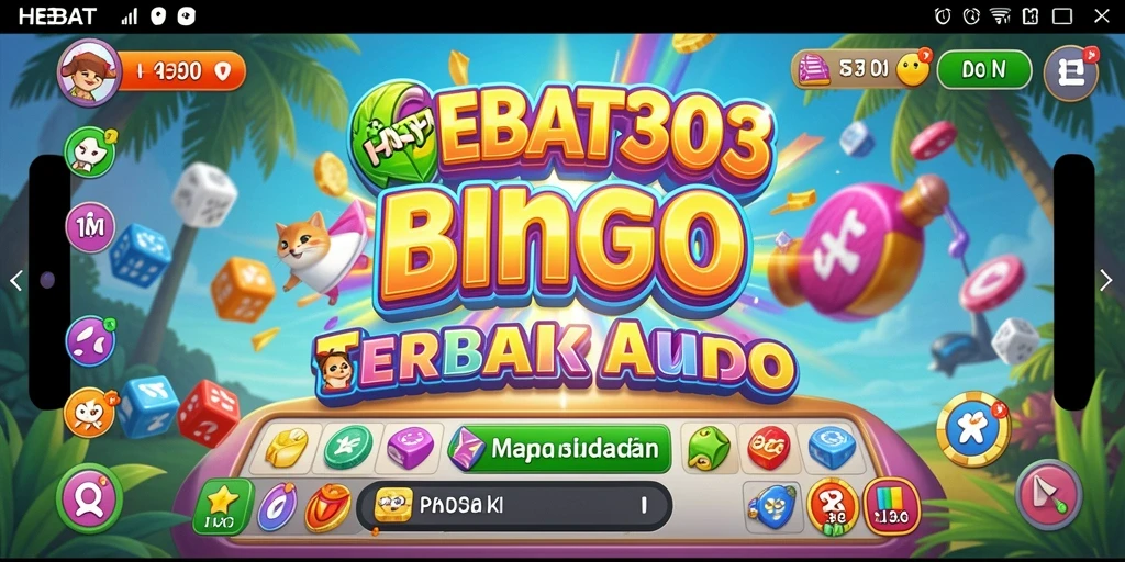 Screenshot HEBAT303 menampilkan gameplay seru Bingo yang interaktif.