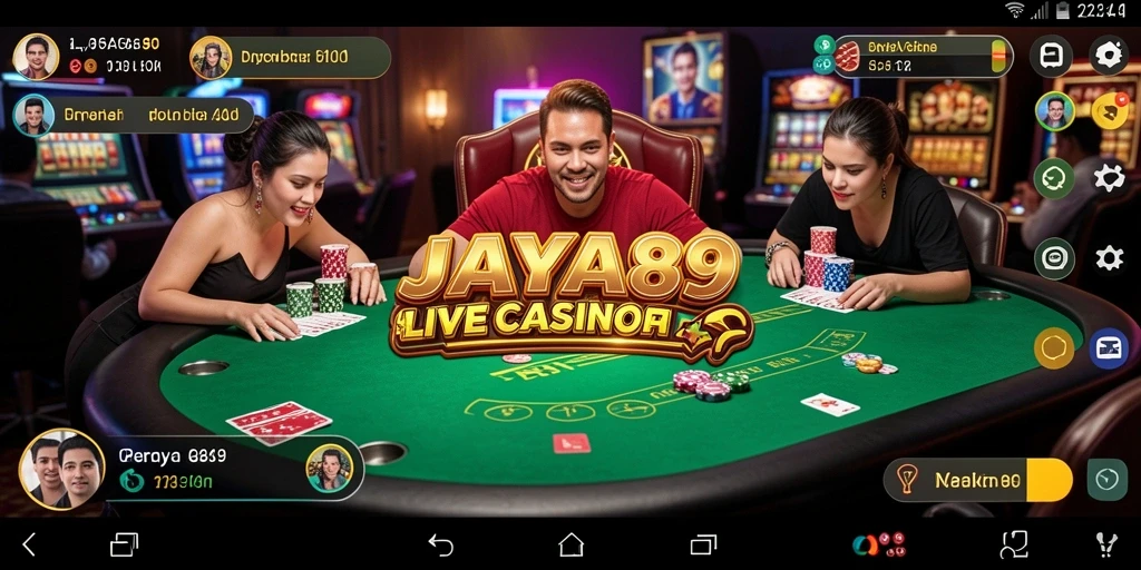 Tampilan gameplay Live Casino yang mendebarkan dari JAYA89.