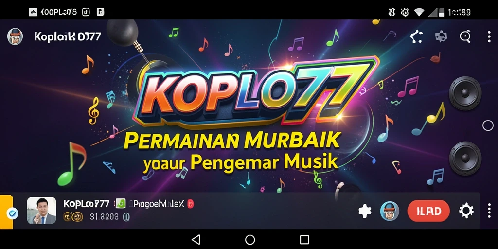 Screenshot KOPLO77 menampilkan keseruan bermain musik dengan teman-teman.