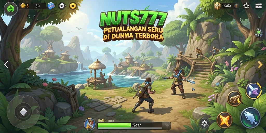 Tampilan gameplay NUTS777 yang memukau dalam dunia terbuka.