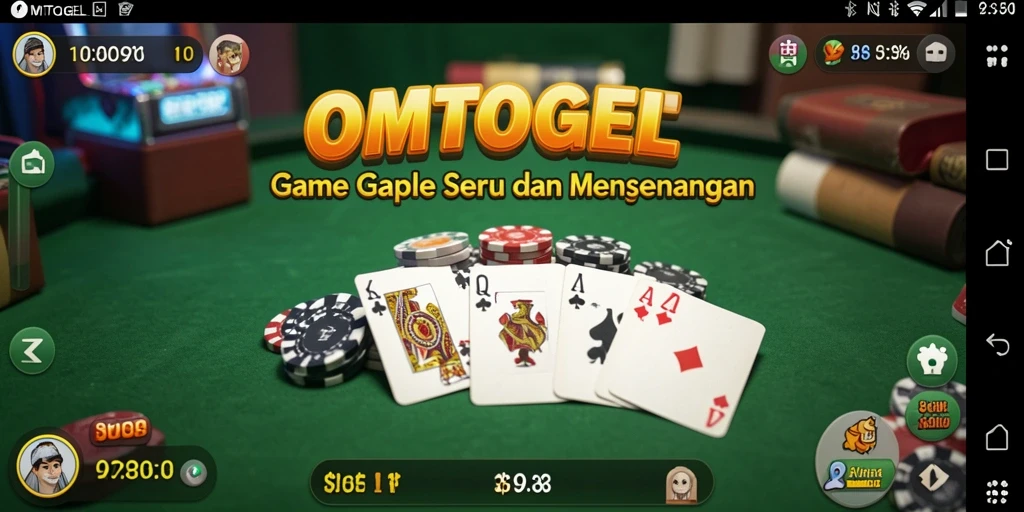 Tampilan gameplay seru dalam permainan Gaple di OMTOGEL.