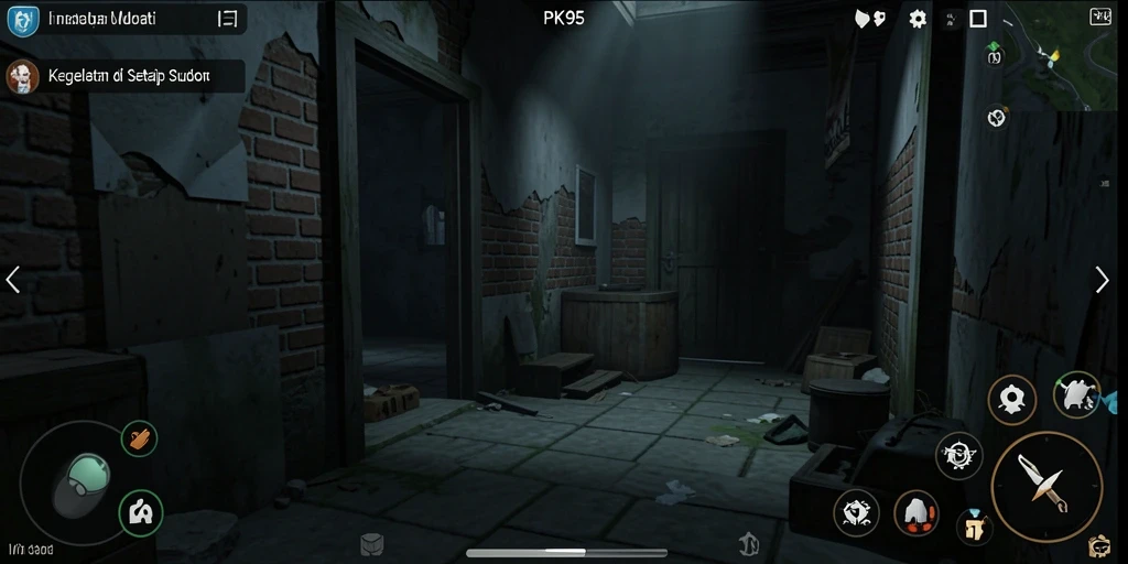 Gameplay PK95 menampilkan suasana Horror yang mendalam.